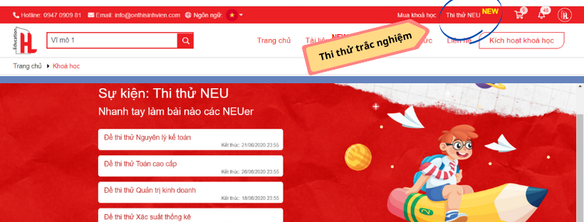 Thi thử trắc nghiệm nguyên lý kế toán NEU