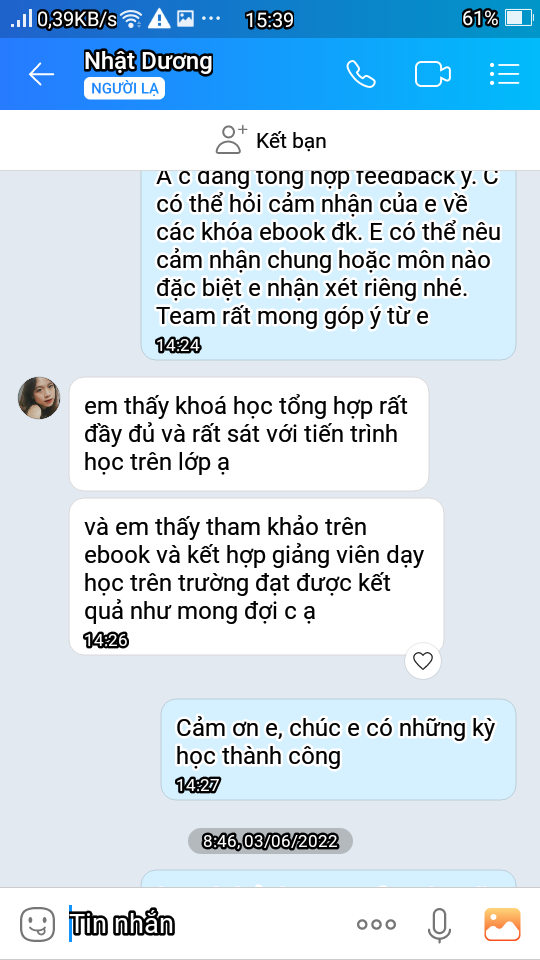 Đánh giá khóa ebook trên onthisinhvien