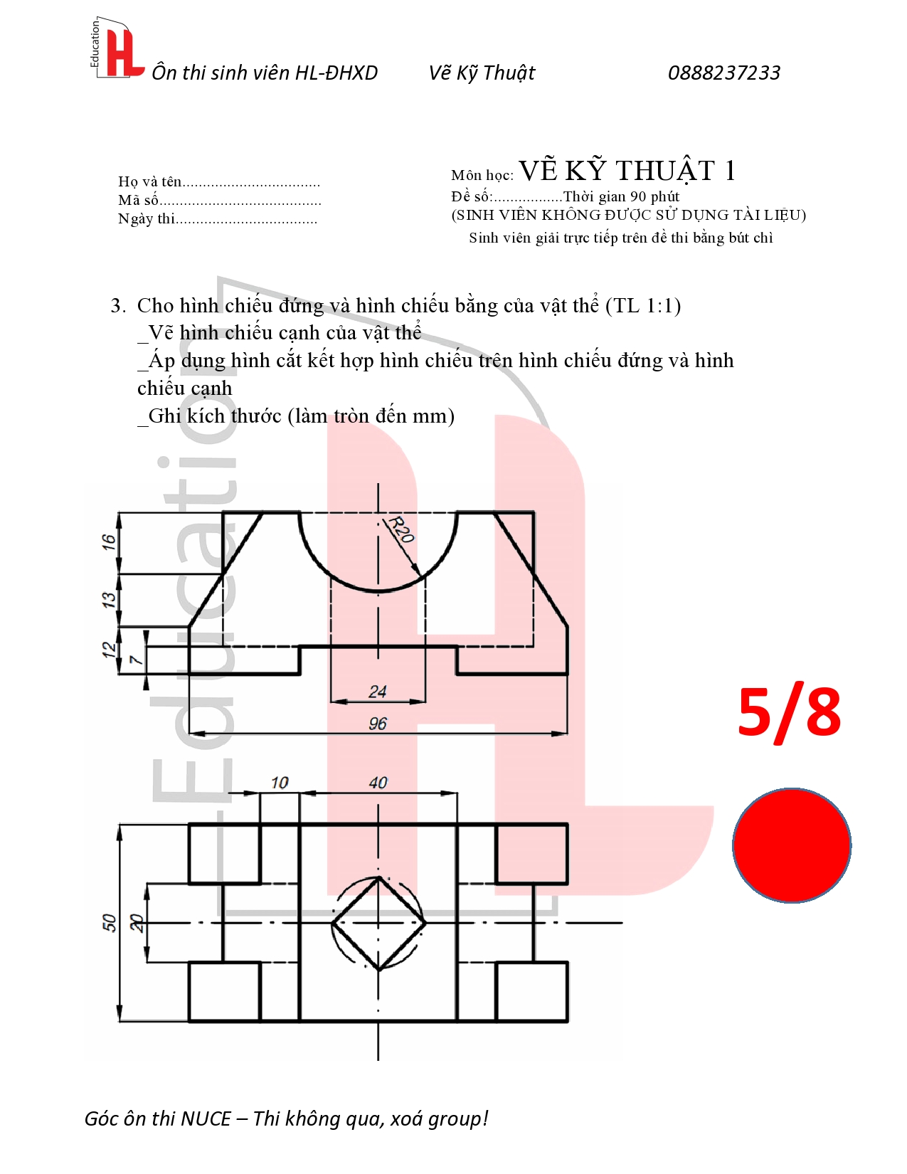 Bạn đã sẵn sàng thử sức với đề thi vẽ kĩ thuật mới nhất chưa? Cùng điểm qua những yêu cầu và kĩ năng cần thiết để hoàn thành tốt đề thi này qua hình ảnh đính kèm. Bạn không muốn bỏ lỡ cơ hội đánh giá bản thân, hãy xem ngay!