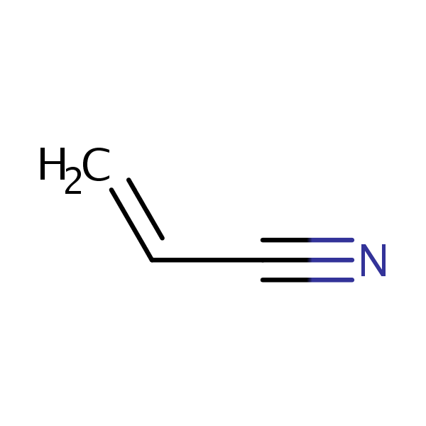 Molecular structure of 107-13-1
