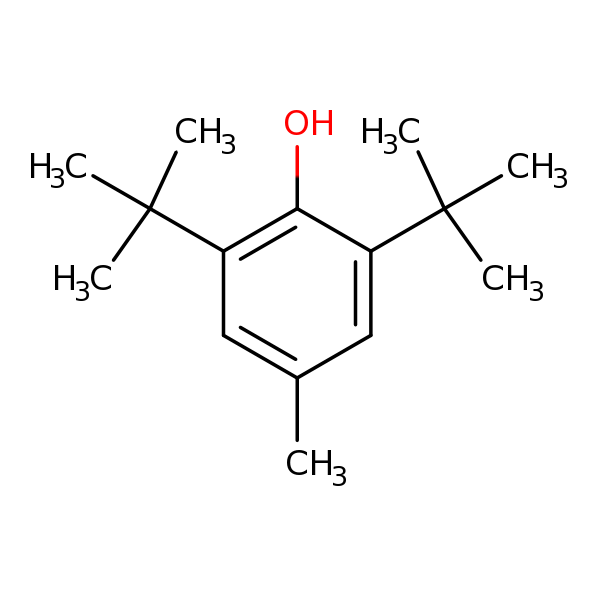 Molecular structure of 128-37-0