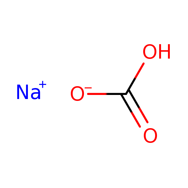 Molecular structure of 144-55-8