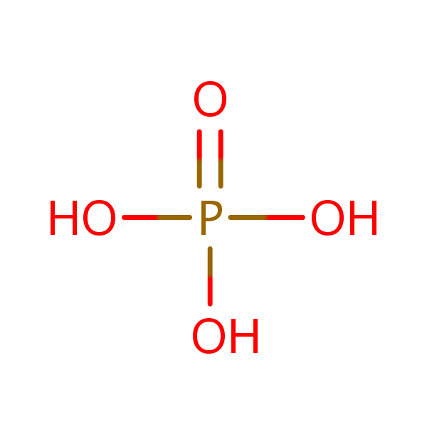 Molecular structure of 7664-38-2