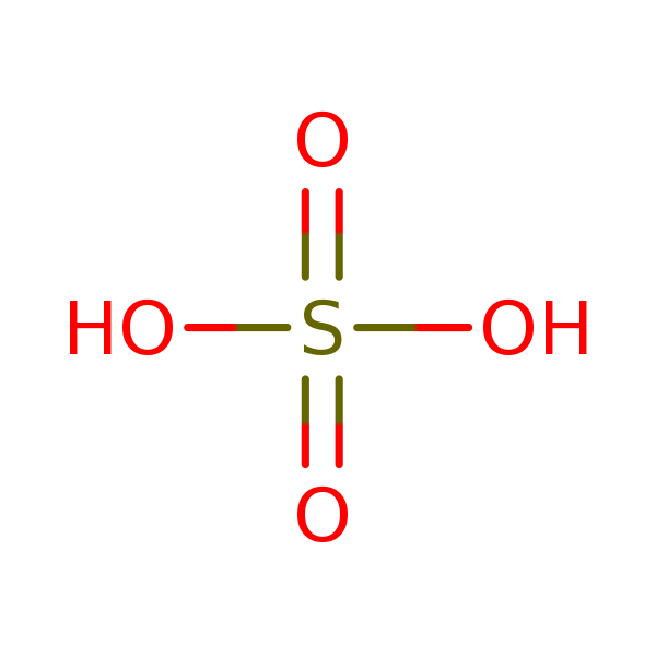 Molecular structure of 7664-93-9