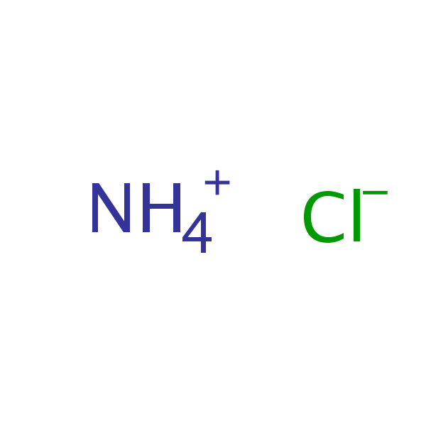 Image of the molecular structure of material, Ammonium chloride.