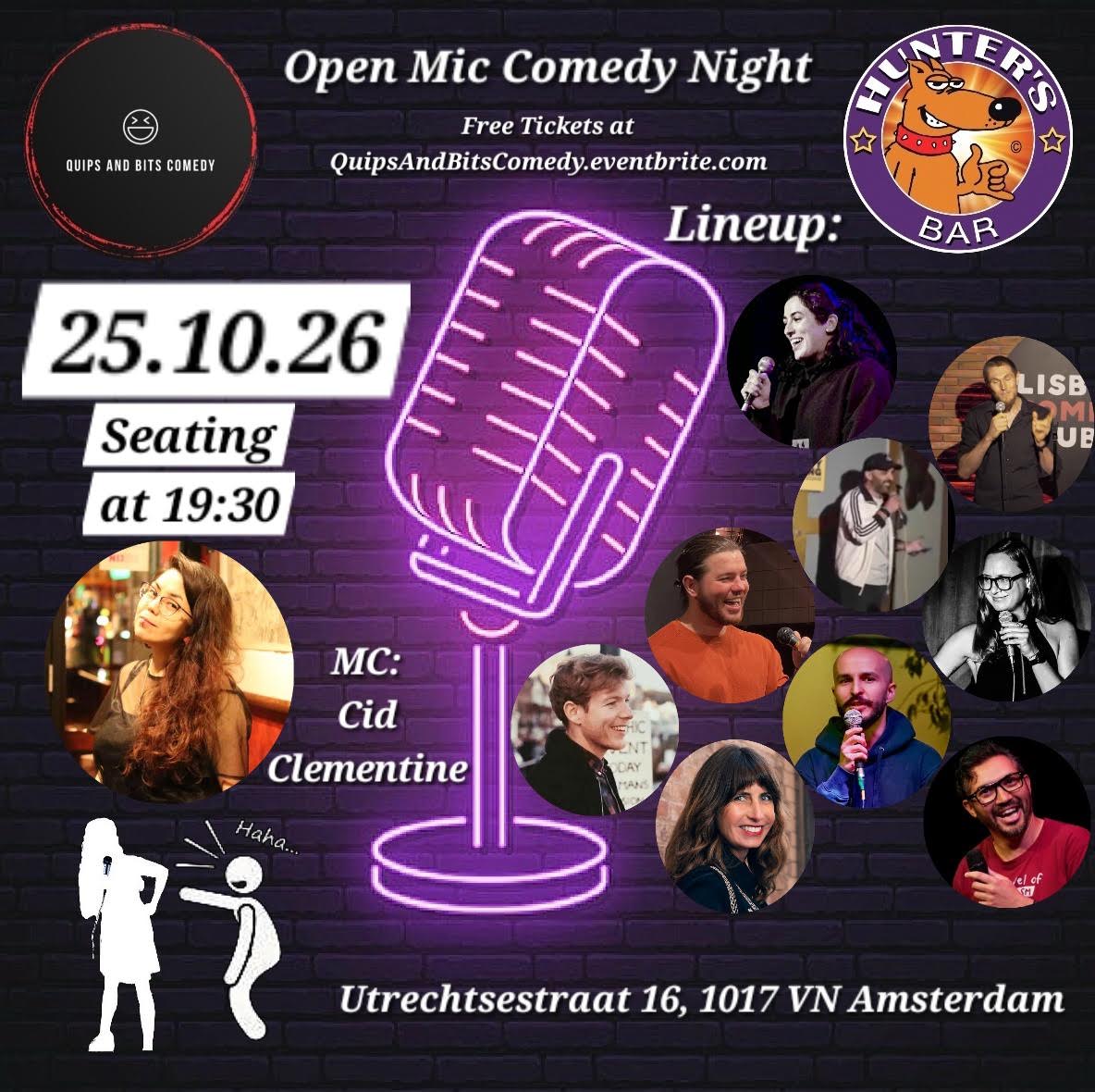 Stand Up at Hunter's   - Open Mic in Amsterdam