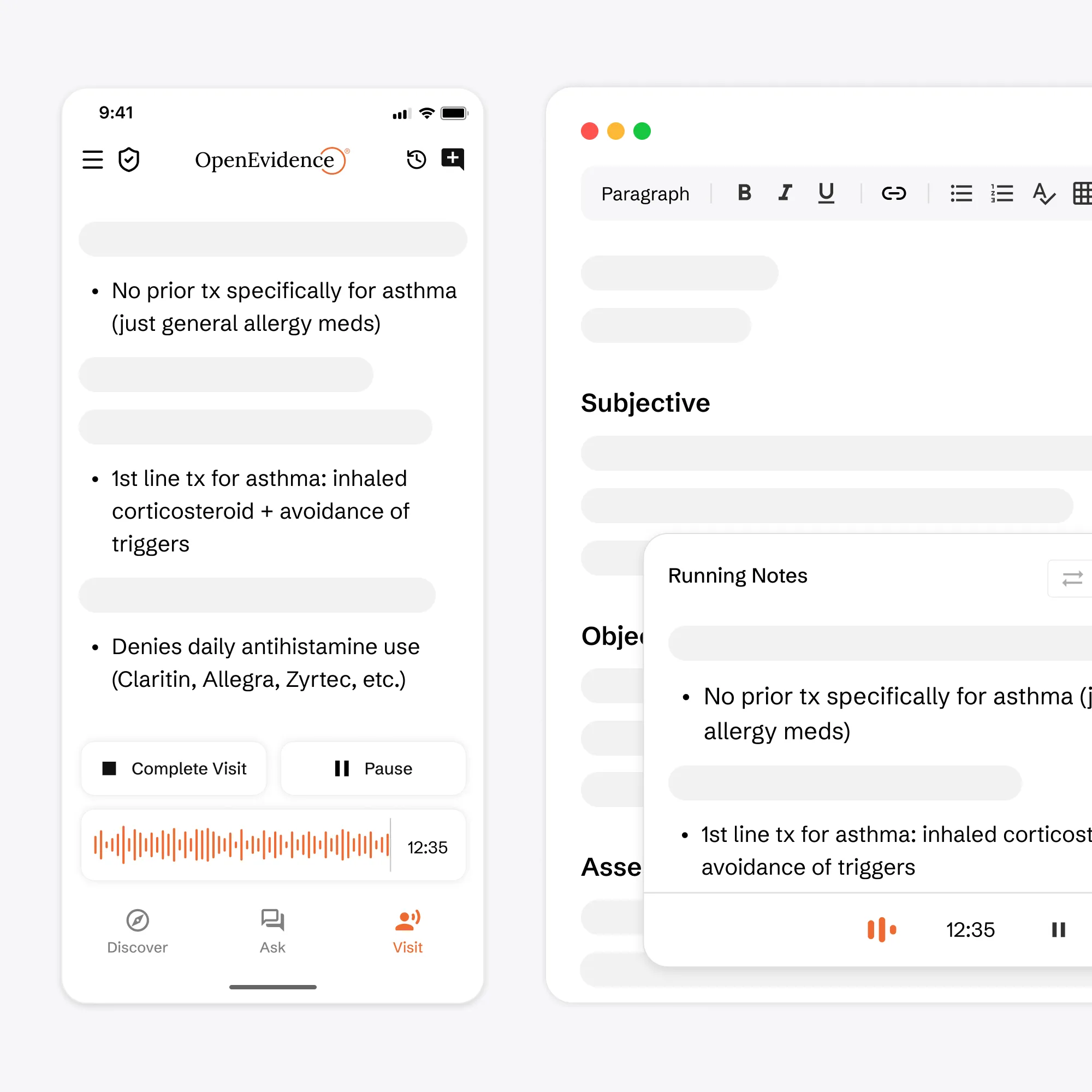 Open Evidence Transcript Visits Overview | User Guide | OpenEvidence
