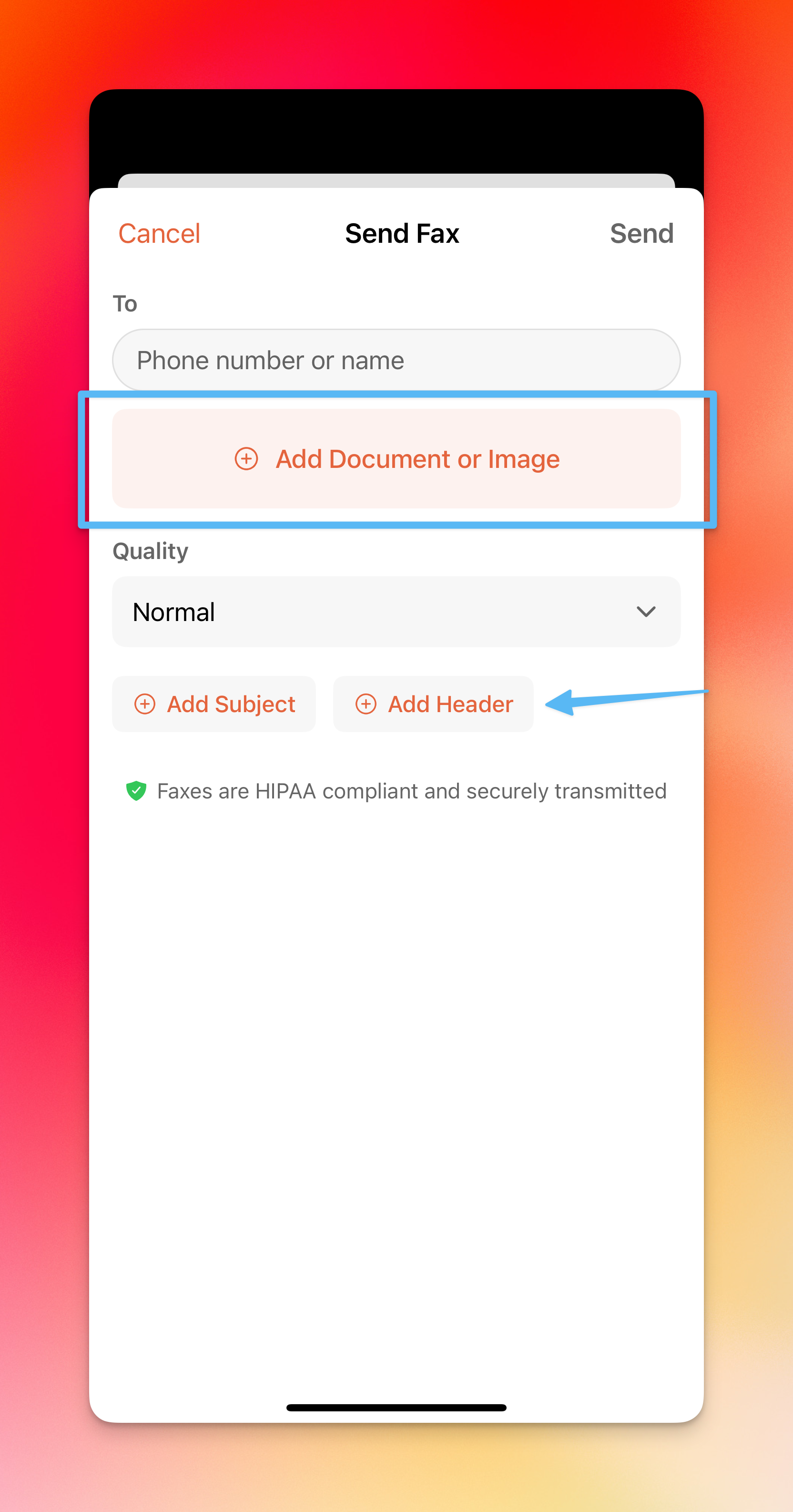 Numbr Send Fax | User Guide | OpenEvidence