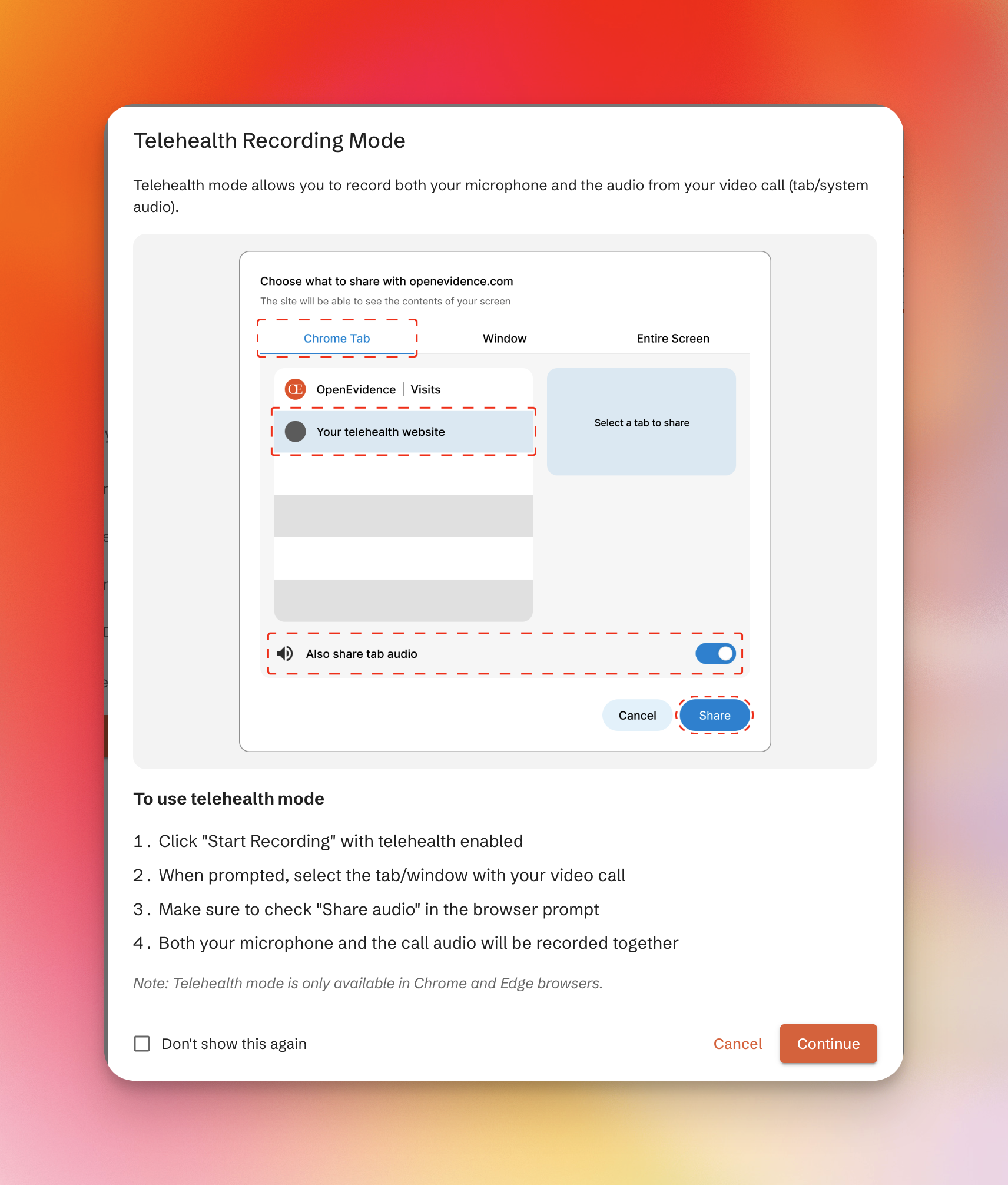 Telehealth Modal