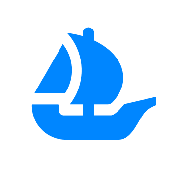 White Full-Colored OpenSea logo