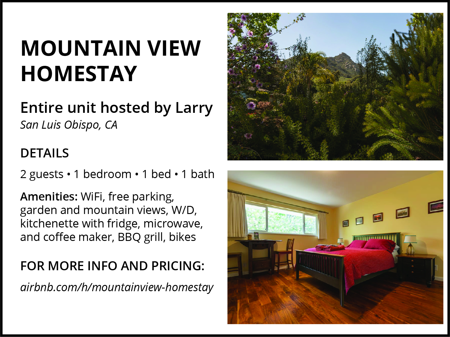 Mountain View Homestay Airbnb Hosted by Larry