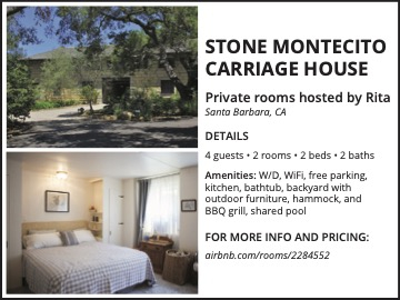 Stone Montecito Carriage House Airbnb Hosted by Rita
