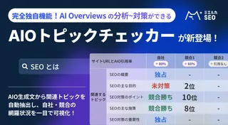 ミエルカSEO、AI検索の網羅度を可視化する新機能「AIOトピックチェッカー」搭載