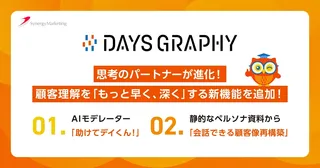 顧客理解ツール「DAYS GRAPHY」、インタビューをAIが支援する新機能を追加