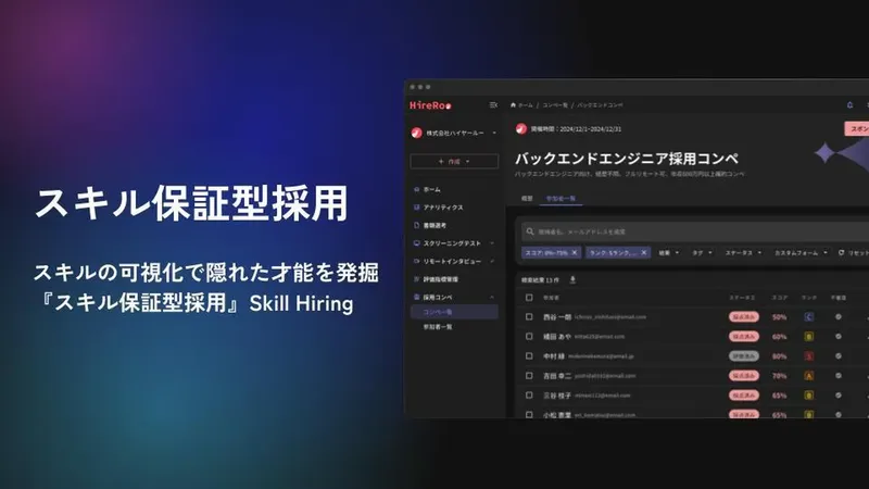 スキルミスマッチは1年以内なら全額返金。「Skill Hiring」が正式リリース