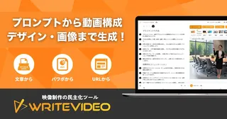 AI動画生成「WriteVideo」、プロンプトから構成・デザインまで自動生成するβ版を提供開始