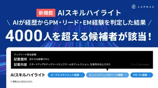 LAPRASが「AIスキルハイライト」提供開始、経歴書から隠れたマネジメント経験を可視化