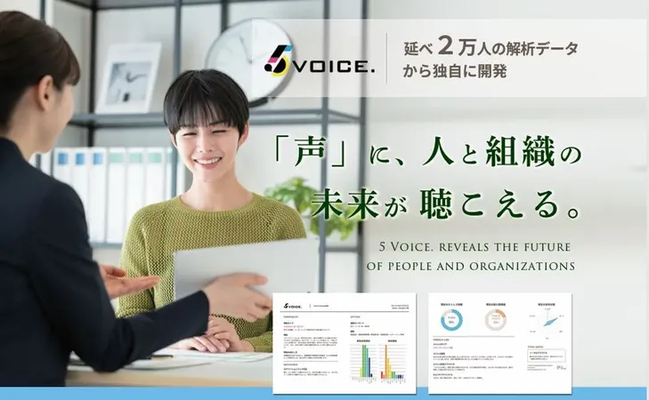声で内面を見える化、ライフスタイルマネジメントのAI解析ツール「5VOICE.」リリース