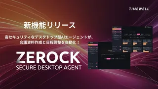 情報漏洩リスクを最小化、TIMEWELLのデスクトップAIが資料作成と日程調整を代行
