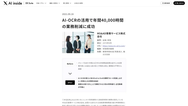 AI-OCRの活用で年間40,000時間の業務削減に成功