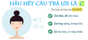 xác định loại da khô, dễ lão hóa