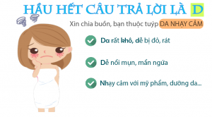 xác định loại da nhạy cảm