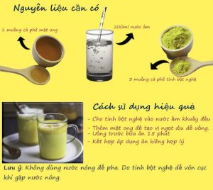 giảm cân bằng tinh bột nghệ