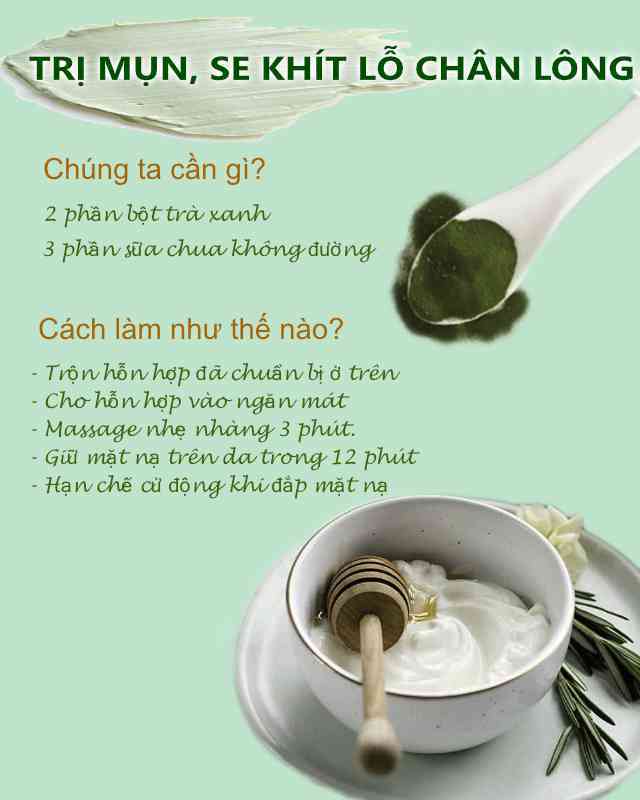 mặt nạ trà xanh trị mụn 