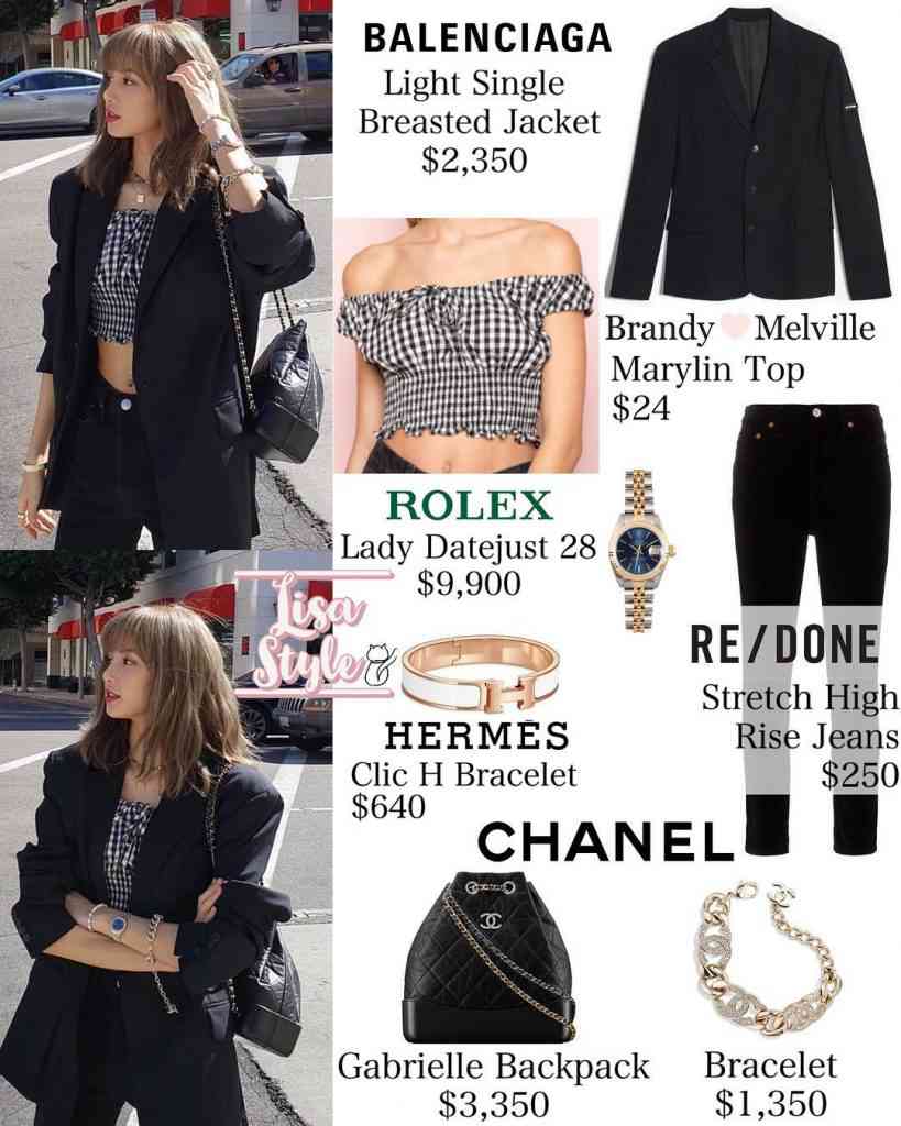 Many asked me for the necklace andBLACKPINK 블랙핑크 LISA 리사  LISAstyle 패션 KANTIQUE14  Roupas fashion Roupas kpop Looks