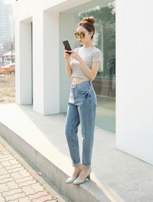 cách mix áo croptop đẹp