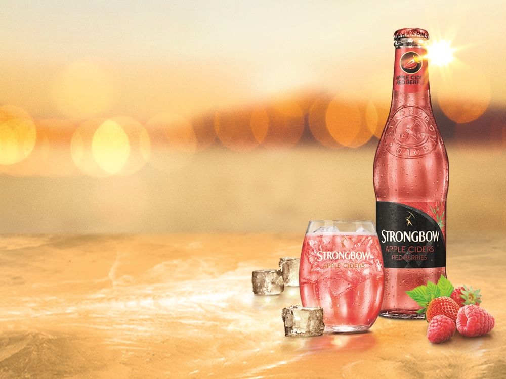 Strongbow vị dâu đỏ là sự kết hợp cầu kỳ của nhiều loại trái cây 