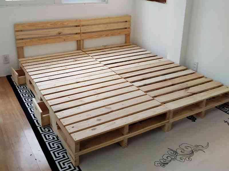 Giường ngủ pallet gỗ