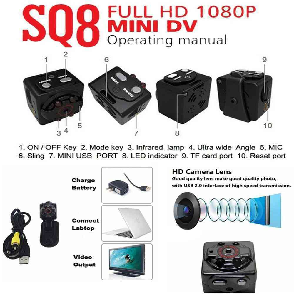 Camera hành trình mini SQ8 HD1080P
