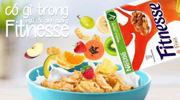 Bột ngũ cốc ăn sáng Nestle Fitnesse and Fruit được sản xuất riêng dành cho người ăn kiêng