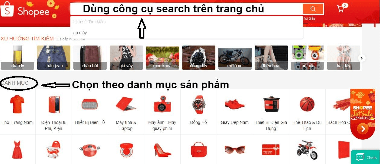 cách mua hàng ở Shopee