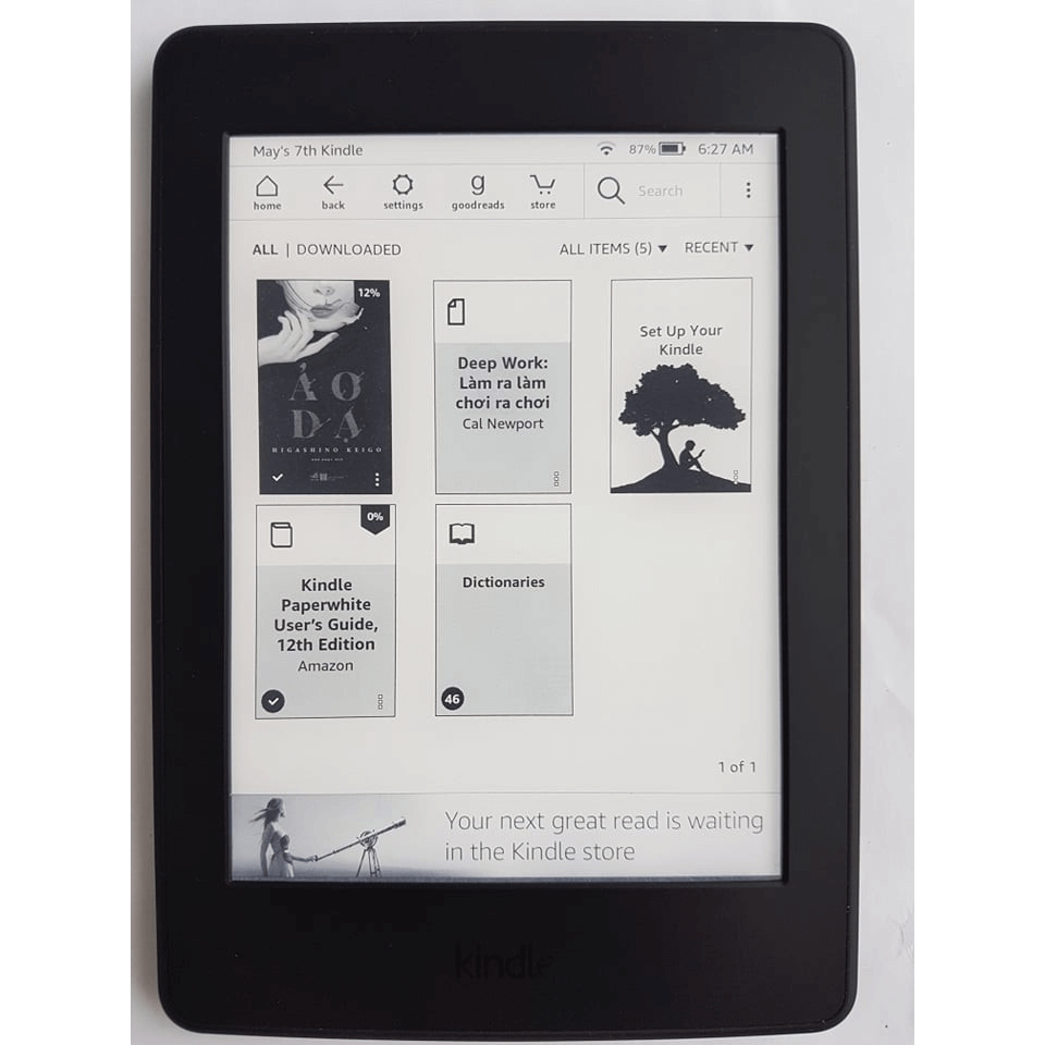 Máy đọc sách Kindle PaperWhite là một trong những loại máy đọc sách tốt nhất