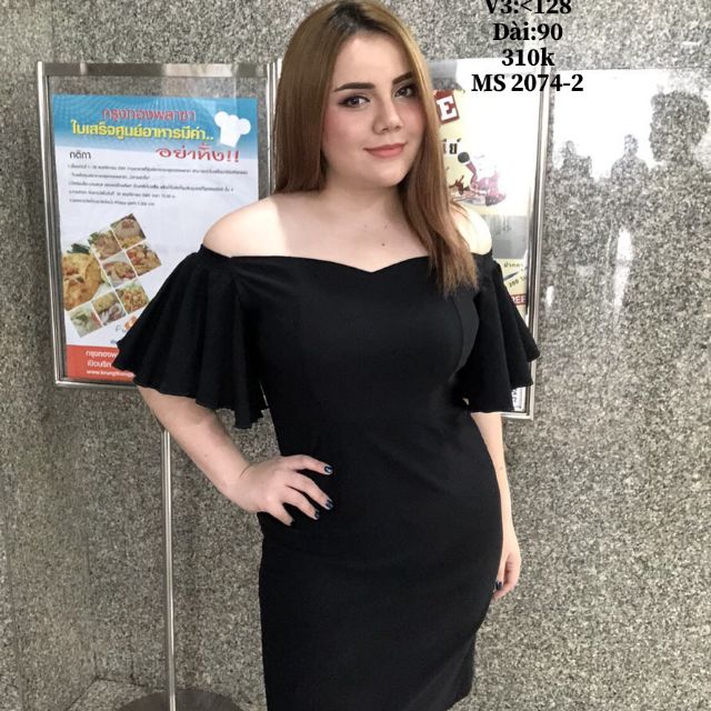 Các cô nàng béo vẫn có thể tự tin với mẫu váy hở vai (Nguồn: Shopee.vn)