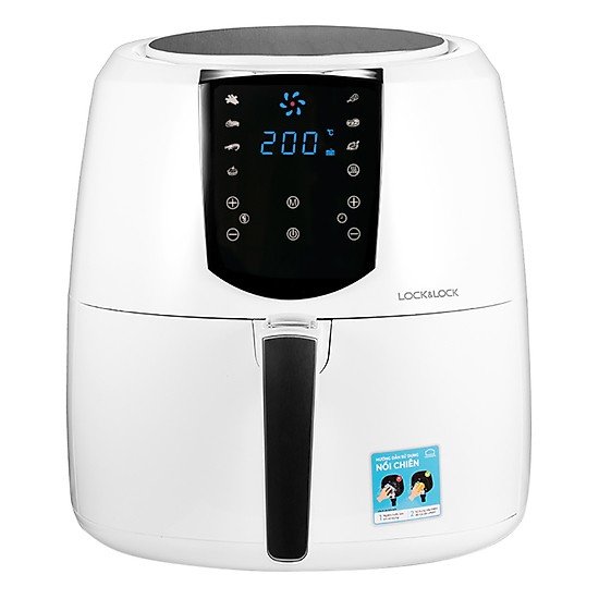 Nồi Chiên Không Dầu Lock&Lock Jumbo Plus Airfryer 5.2L màu trắng