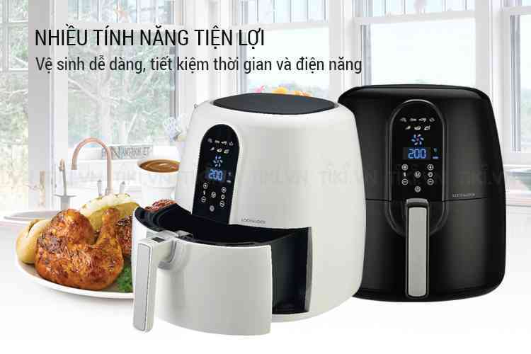 Nồi Chiên Không Dầu Lock&Lock Jumbo Plus Airfryer 5.2L đa tính năng, rất tiện lợi