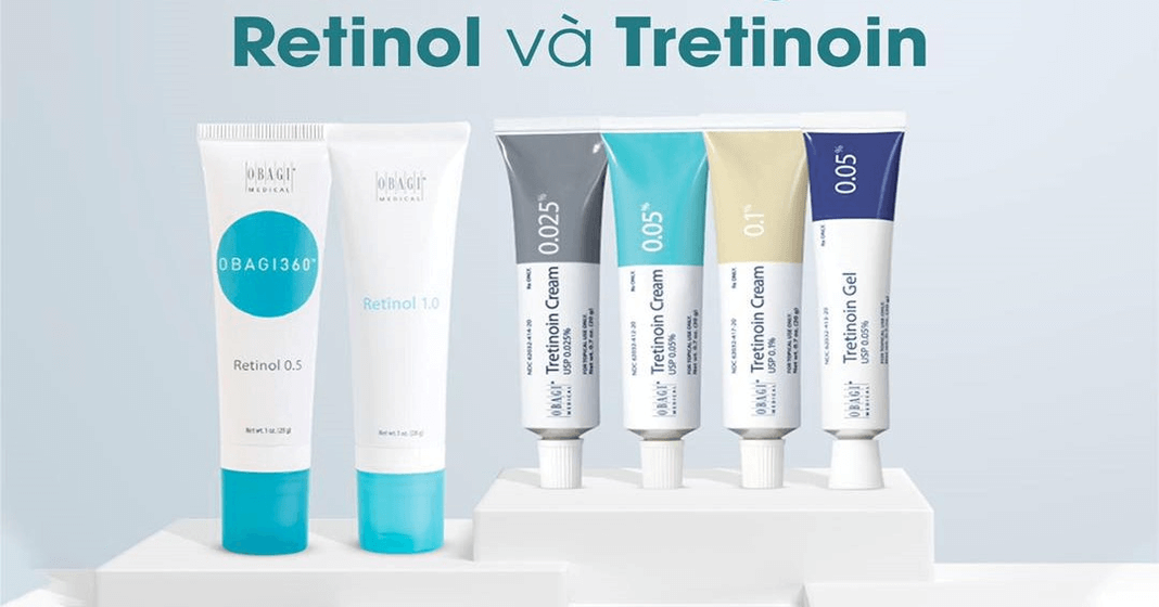 so sánh retinol và tretinoin