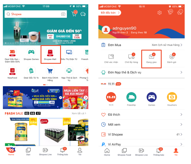 Săn Shopee Xu khi mua hàng tại Shopee Mall