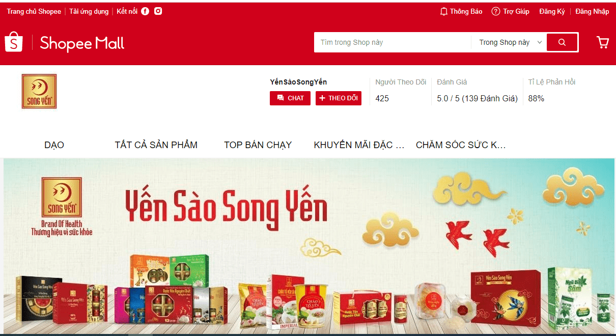 Shop bán đồ ăn kiêng uy tín Song Yến