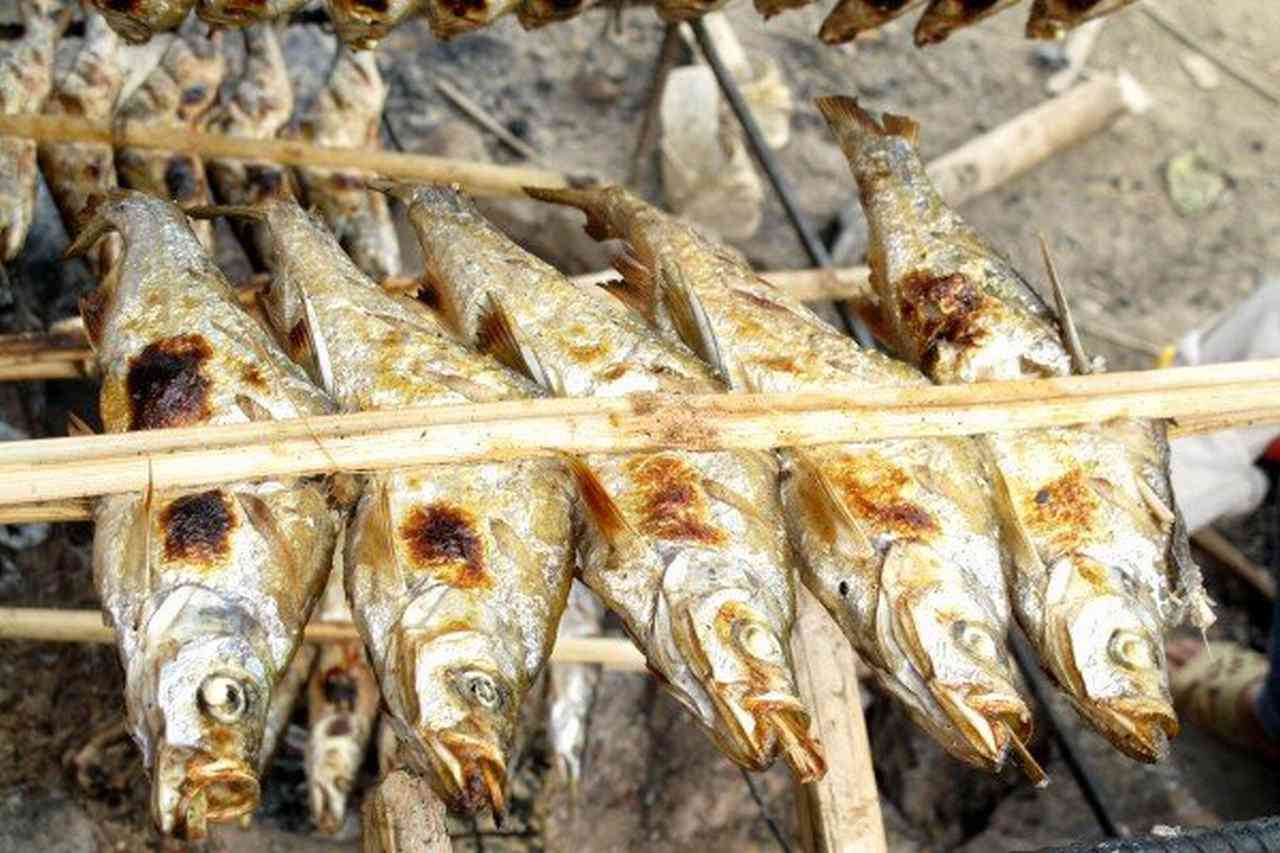 Cá suối nướng là một trong những món ăn đặc sản của Mộc Châu.