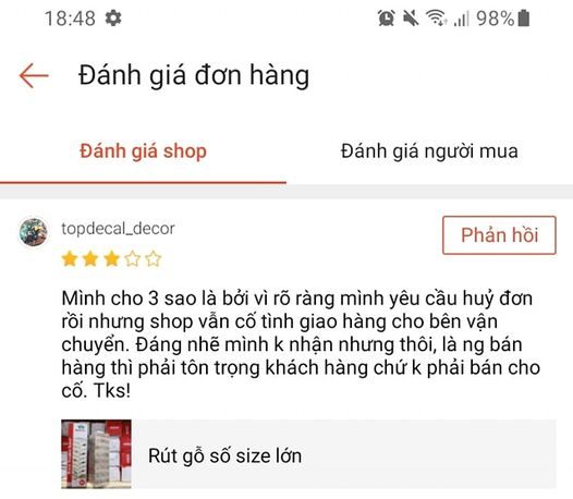 Giao hàng rồi nhưng khách hàng lại hủy đơn