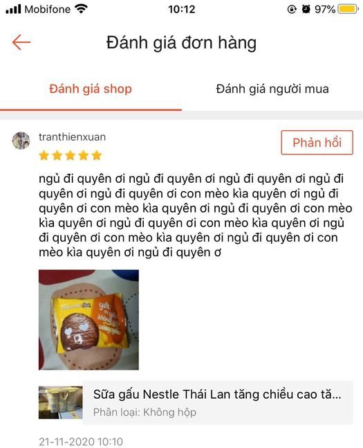 Review khó đỡ từ khách hàng