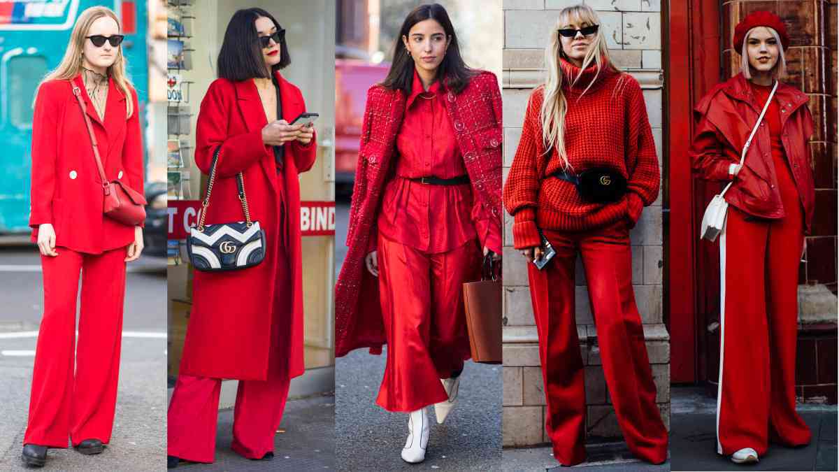 Tông màu đỏ làm nổi bật phong cách thời trang người mặc