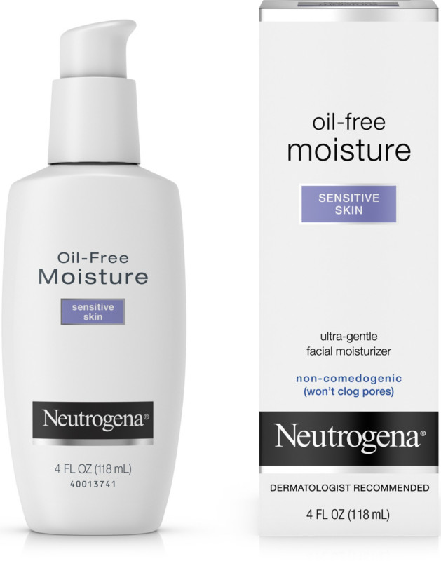 Neutrogena Oil Free Moisture Sensitive Skin rất thích hợp với da nhạy cảm, da dầu, và kiểu da nhờn.