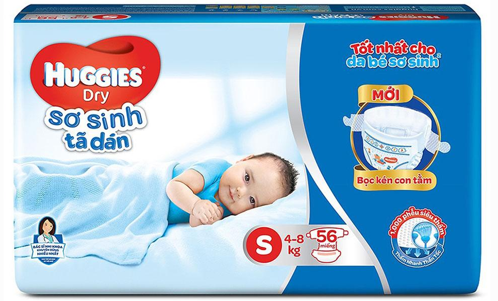 Bỉm Huggies là có lõi thấm hút nhanh, hiệu quả với tốc độ thấm hút chất lỏng tối đa. (Ảnh: shopee.vn)