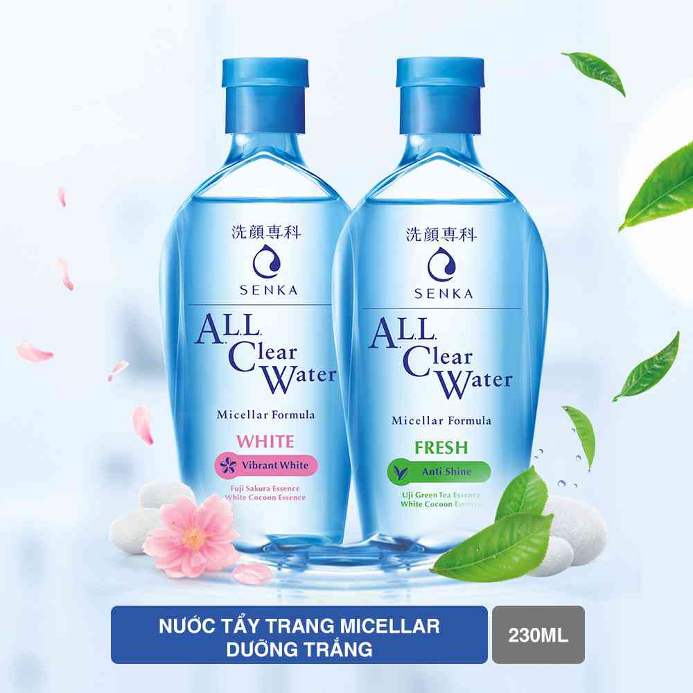 Nước tẩy trang cho da dầu Senka A.L.L.Clear Water Fresh hút sạch bụi bẩn và chất độc hại tối ưu nhất. 