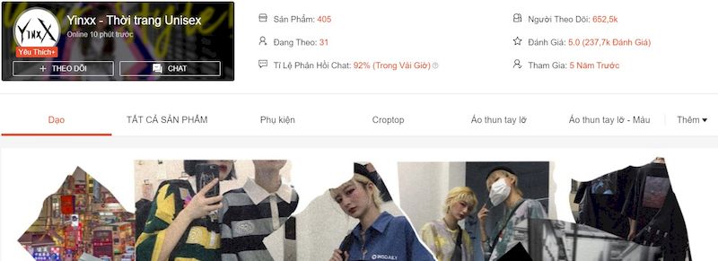 các shop bán đồ Unisex trên Shopee uy tín